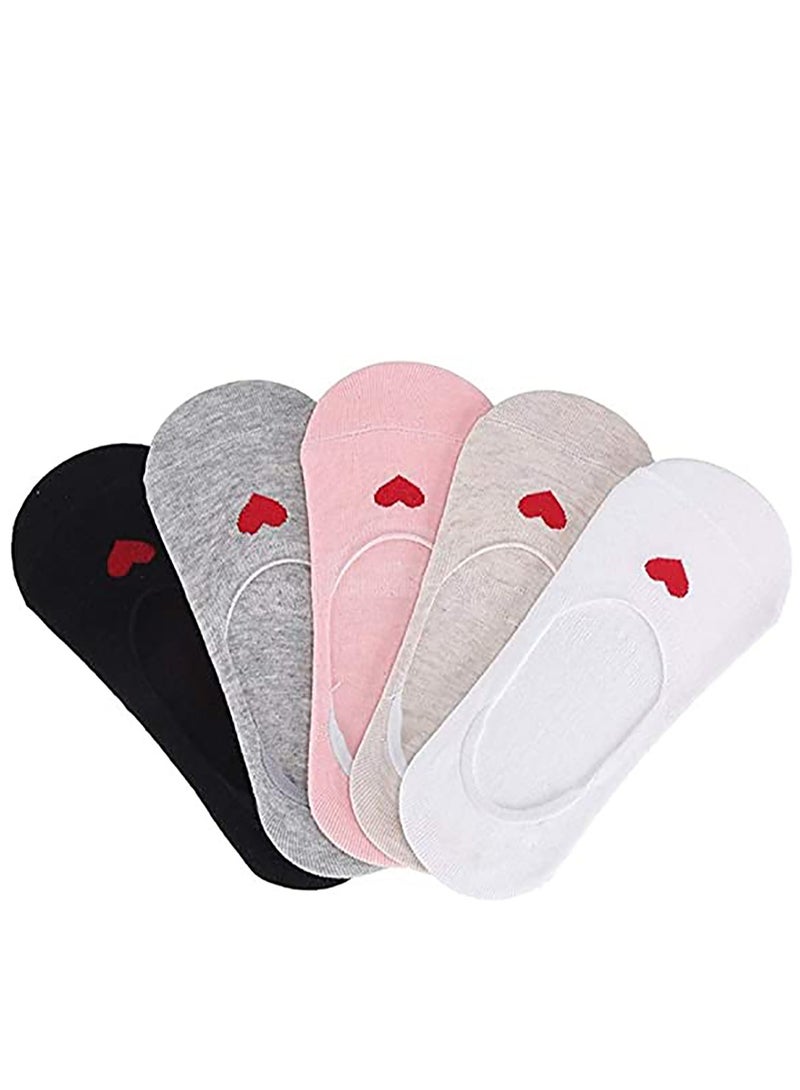 SYOSI 5 pairs Anti Slip Socks Kids Socks Low Cut Ultra Soft Cotton Anti Slip for Girls - Image 1
