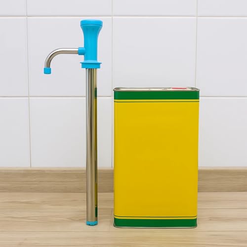 SUPERMOM Oil Pump – Manual Hand Pump for Kitchen, Garage, Tin Cans, Automatic Bottle Fuel Transfer, Stainless Steel Fluid Pumping Machine for Oil and Other Liquids Dispenser, Easy to Use (1 Pc) - Image 4