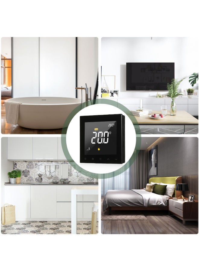 NIBEMINENT WIFI Smart Touch Screen Programmable Water Floor Heating Temperature Controller Black - Image 3