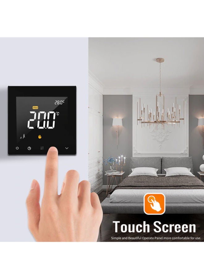 NIBEMINENT WIFI Smart Touch Screen Programmable Water Floor Heating Temperature Controller Black - Image 5