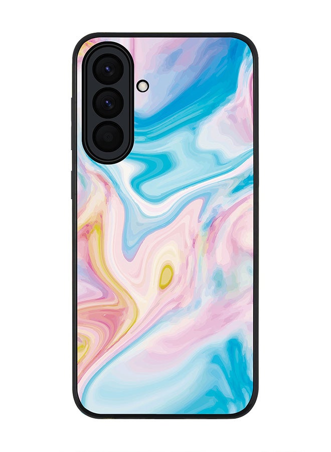 For Samsung Galaxy A37 Case,Slim fit Camera Protection, Shockproof Thin Phone cover  - Marble Print Aqua