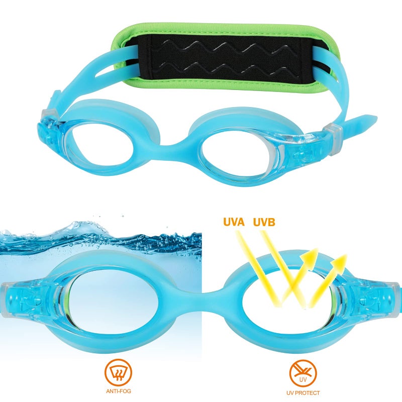 RUIGAO Goggles Toddler Age 3-5, Toddler Swim Goggles 2/3/4/5/6 Years Old,Blue Boys Goggles with Case - Image 3