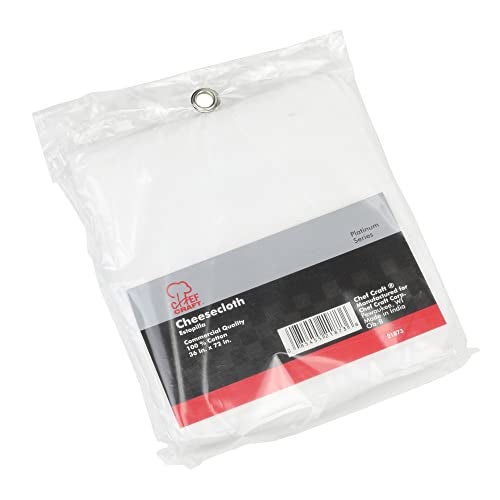 Chef Craft Select Cotton Grade 50 Cheesecloth, 2 Yard, White - Image 2