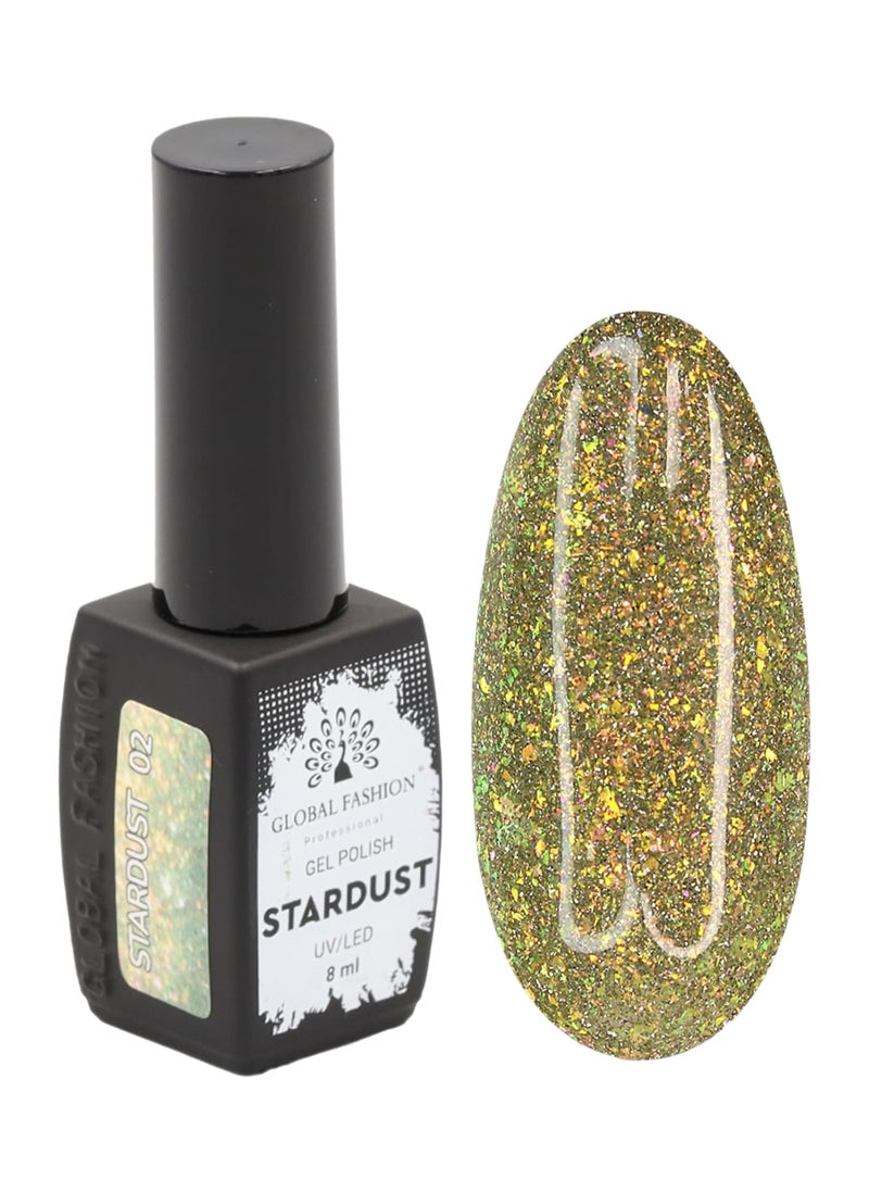 GLOBAL FASHION Professional - Stardust Gel Polish 8Ml Unleash A Universe Of Shimmering Hues On Your Fingertips (22 Colors)  (02) - Image 1