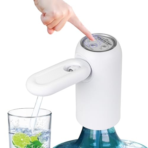 Konquer TimeS KTS Automatic Wireless Water Can Dispenser Pump 3rd Gen Dual Pump with 2.2L/Min Fast Flow, Foldable Spout & LED Lights - Mystical Blue Illumination (3rd Gen Dual Motor) - Image 1