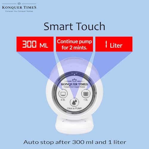 Konquer TimeS KTS Automatic Wireless Water Can Dispenser Pump 3rd Gen Dual Pump with 2.2L/Min Fast Flow, Foldable Spout & LED Lights - Mystical Blue Illumination (3rd Gen Dual Motor) - Image 3