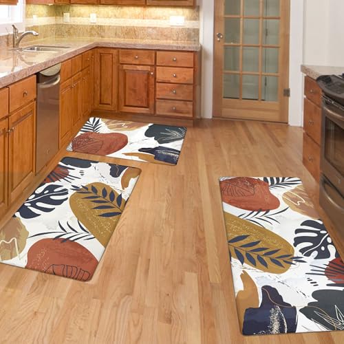 Homcomoda Anti Fatigue Kitchen Mats for Floor Set of 3 Cushioned Kitchen Rug Sets 3 Piece Non Slip Waterproof Comfort Standing Mat for Home Office Kitchen Sink - Image 4