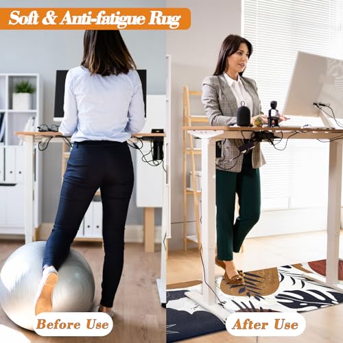 Homcomoda Anti Fatigue Kitchen Mats for Floor Set of 3 Cushioned Kitchen Rug Sets 3 Piece Non Slip Waterproof Comfort Standing Mat for Home Office Kitchen Sink - Image 5