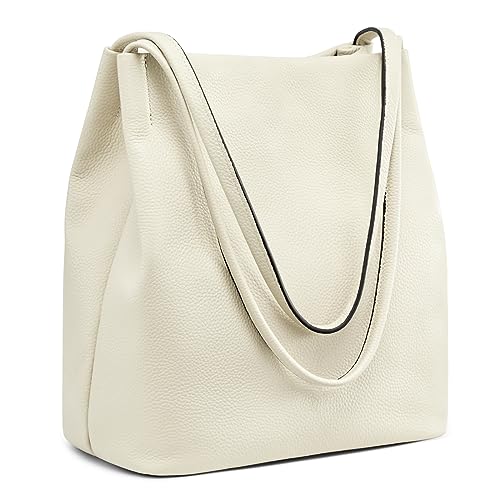 Kattee Women Soft Genuine Leather Totes Shoulder Bag Purses and Handbags with Top Magnetic Snap Closure - Image 1