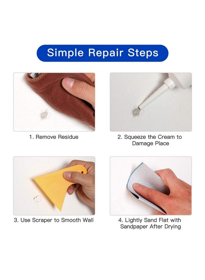 SEISSO Drywall Repair Kit, 500 g Wall Mending Agent- 2 Pack, Wall Spackle Repair Kit with Scraper, Patch for Wall Hole Filler, White Spackle Wall Repair Paste, Plaster Dent - Image 5