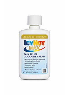 Icy Hot Max Strength Pain Relief Cream with Lidocaine Plus Menthol, 1.75 Ounces  - Image 3