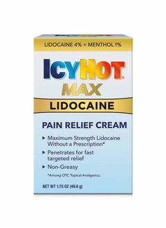 Icy Hot Max Strength Pain Relief Cream with Lidocaine Plus Menthol, 1.75 Ounces  - Image 1