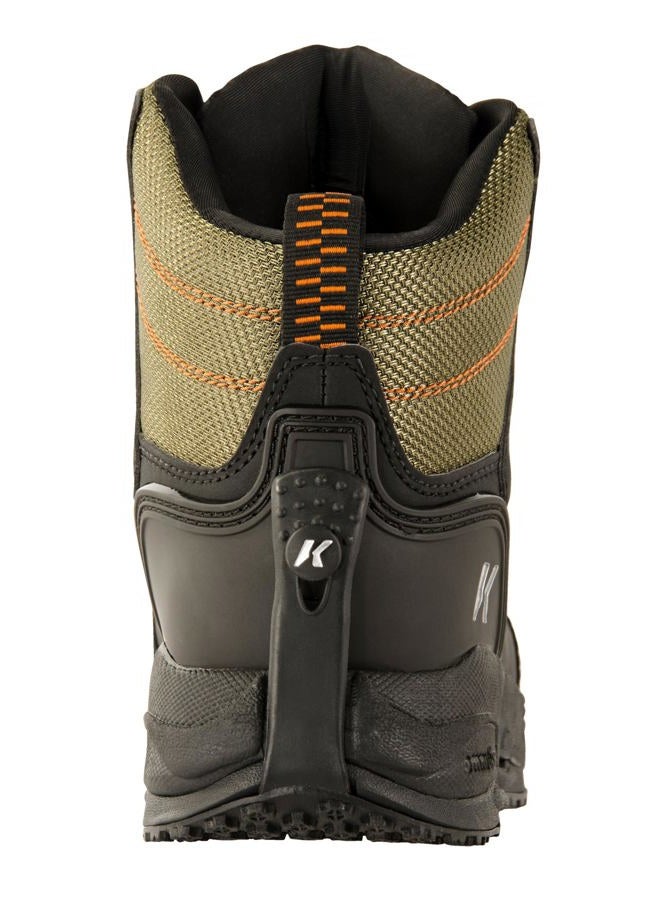 Korkers Greenback Wading Boot with Felt & Kling-On Soles, Dried Herb/Black, Size 11 - Image 4
