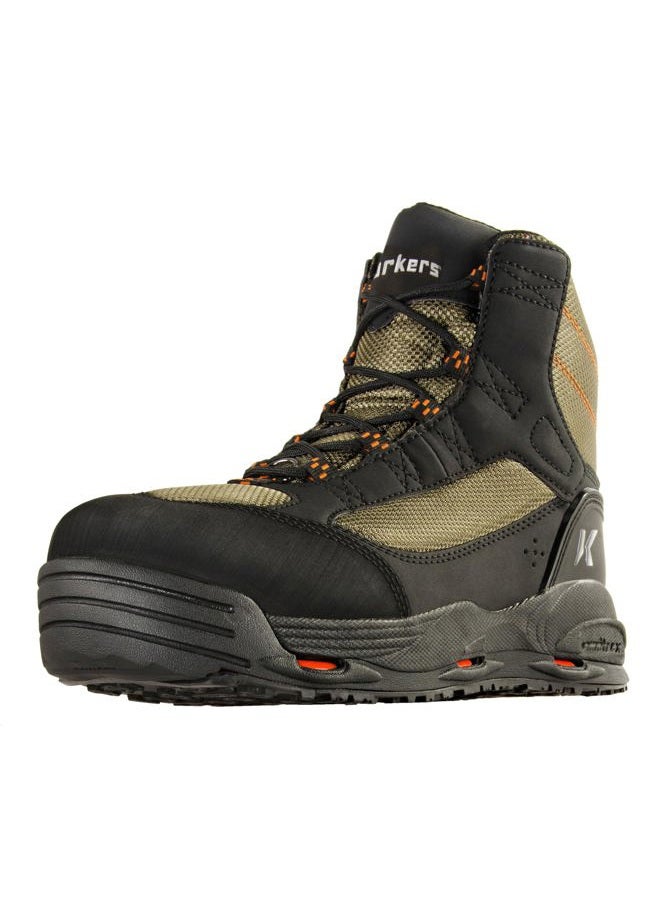 Korkers Greenback Wading Boot with Felt & Kling-On Soles, Dried Herb/Black, Size 11 - Image 1