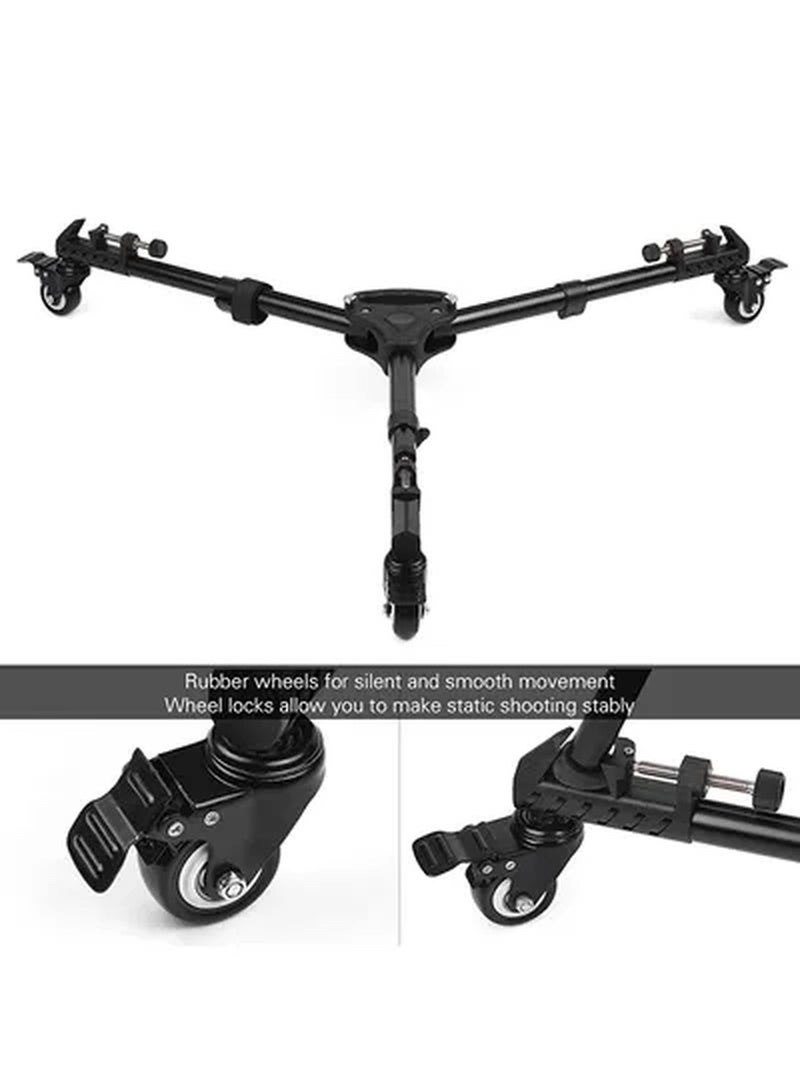 Yunteng Tri-Wheel Tripod Dolly Black  - Image 4