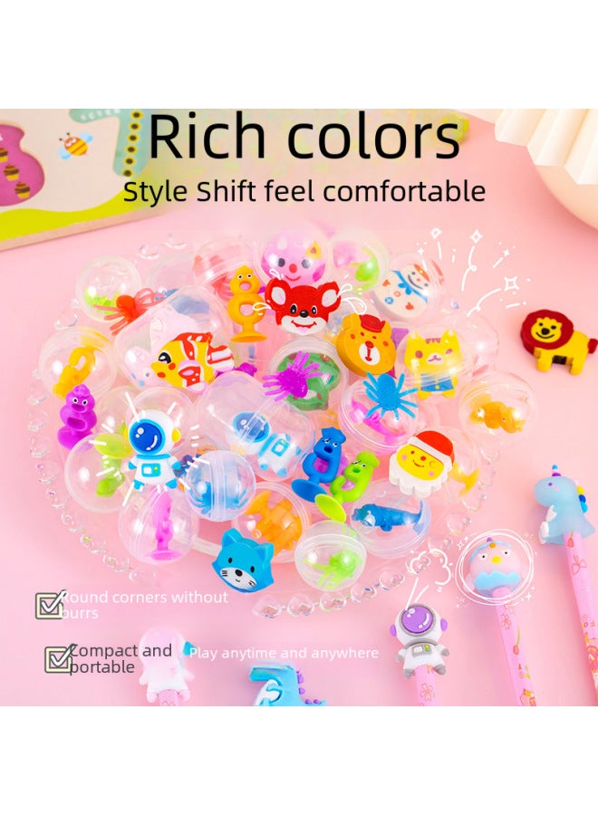32mm Full Transparent Gashapon Figurines Toy One Yuan Gashapon Machine Game Machine Gift Ball Kindergarten Small Gifts-Color:Transparent Twisted Egg Cap-Specifications:Single Price - Image 3