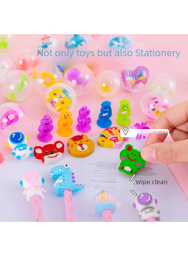 32mm Full Transparent Gashapon Figurines Toy One Yuan Gashapon Machine Game Machine Gift Ball Kindergarten Small Gifts-Color:Transparent Twisted Egg Cap-Specifications:Single Price - Image 4