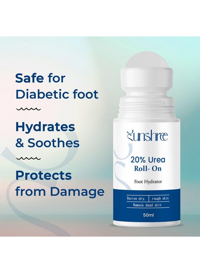 SUNSHREE 20% Urea Foot Cream Roll On 50ml | For Dry & Cracked Heels | With 2% Lactic Acid, Olive Oil & Vitamin E | Helps Repair and Moisturise Cracked Heels- Pack of 2 - Image 4