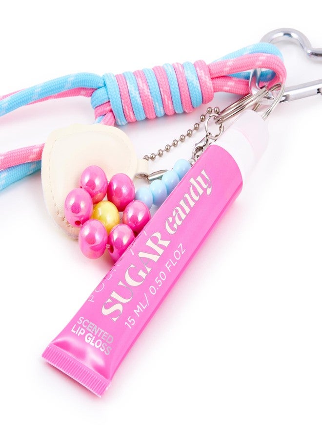 VOTUM Pink Keychain Charm for Backpacks, Purses, Handbags, Car Keys with Silver Clasp, Cream Heart & Lip Gel - Portable & Fun Gift for Tweens & Adults Ages 8+ - Image 5