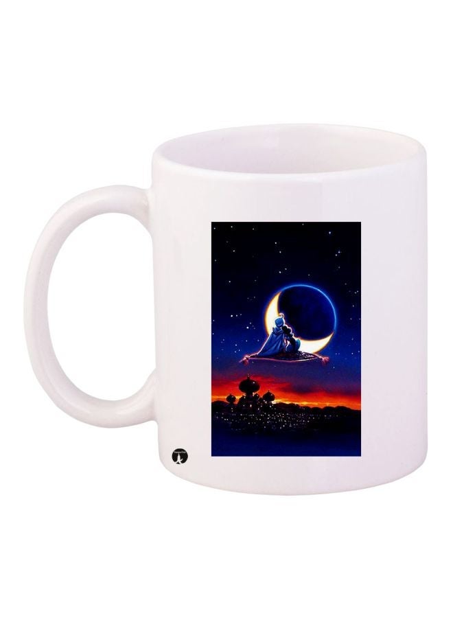 RYN Printed Coffee Mug White/Blue/Black 11ounce