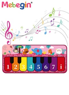 MEBEGIN 80*35cm Piano Mat with 8 Keys, Musical Dance Carpet with Adjustable Volum and Different Animal Sounds, Waterproof Keyboard Floor Piano Mat, Multifunctional Musical Play Mat, Educational and Learning Toys, 3 AA Batteries (Not Included)  - Image 2