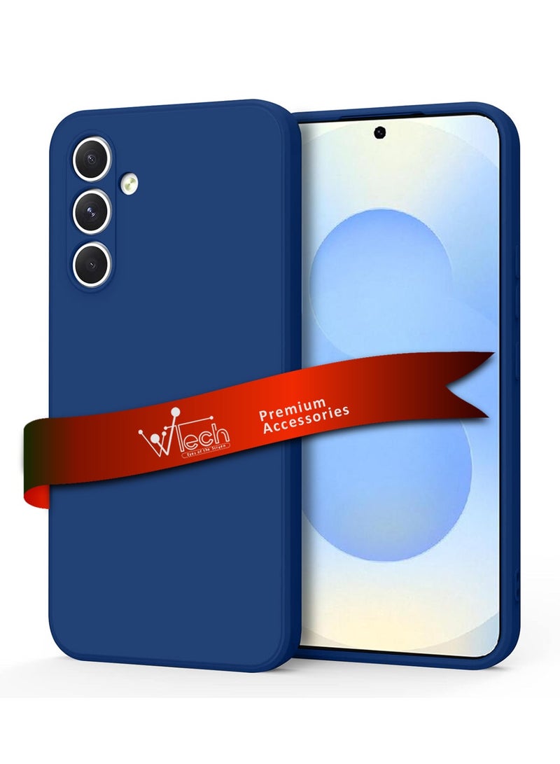 Wtech Samsung Galaxy S25 2025 Premium Soft Liquid Silicone Case Cover - Navy Blue - Image 1