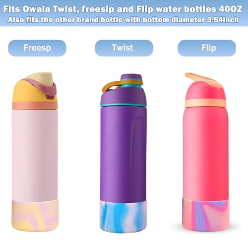 LUCKINEE 2Pcs Silicone Boot Bottom Base for Owala FreeSip Twist and Flip Flask 40OZ and Hydro Flask Wide Mouth 32oz 40oz and More Bottles with Bottom Diameter 3.46-3.65in - Image 2