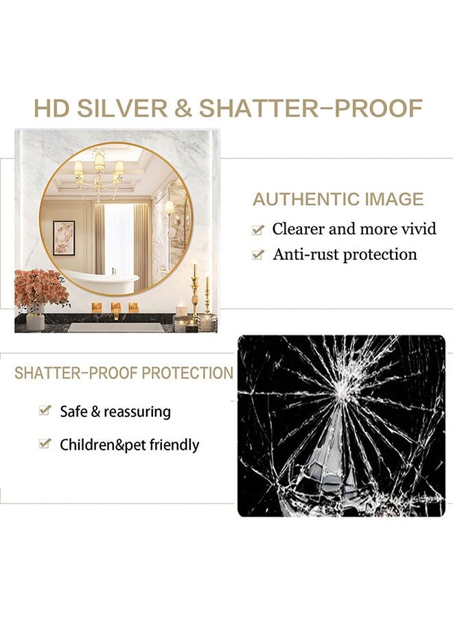 GoldenLike Bathroom Mirror,Rectangle Wall Mirror Aluminum Frame Full Length Mirror Modern Large Hanging Dressing Mirror Wall Mounted Vanity Makeup Mirror For Bathroom Vanity Living Room Lhj-60X90 Cm  - Image 5