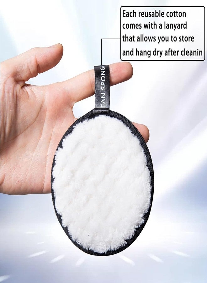 AKADO Face Cleansing Reusable Sponge Puff Makeup Washing Pad Deep Cleansing 2 pc & Adjustable 1pc cotton Facial Headband For Women And Men - Multi Color. - Image 2