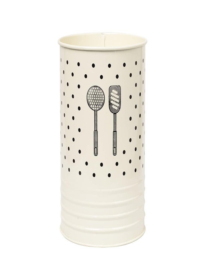 Kekezip Metal Cutlery Holder for Kitchen & Spatula Holder for Kitchen, Ladle Holder for Kitchen, Chopstick, Cutlery, Spoon Stand for Kitchen Organizer Stand Dining (Off White) - Image 3