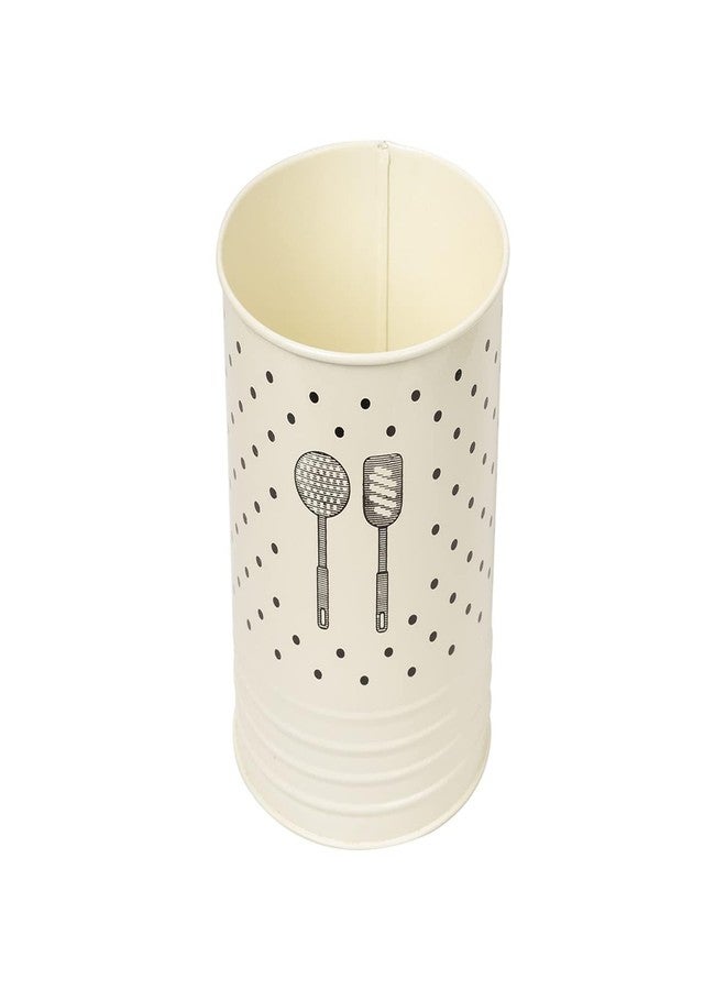 Kekezip Metal Cutlery Holder for Kitchen & Spatula Holder for Kitchen, Ladle Holder for Kitchen, Chopstick, Cutlery, Spoon Stand for Kitchen Organizer Stand Dining (Off White) - Image 4
