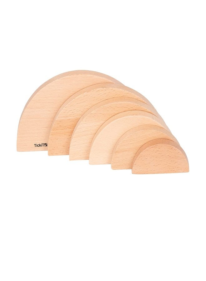 TickiT ألواح المهندس الطبيعية من تيكي - أقواس - مجموعة من 6 - كتل قابلة للتكديس للأطفال من 12 شهرًا فما فوق - ألعاب مفتوحة النهاية - Image 3