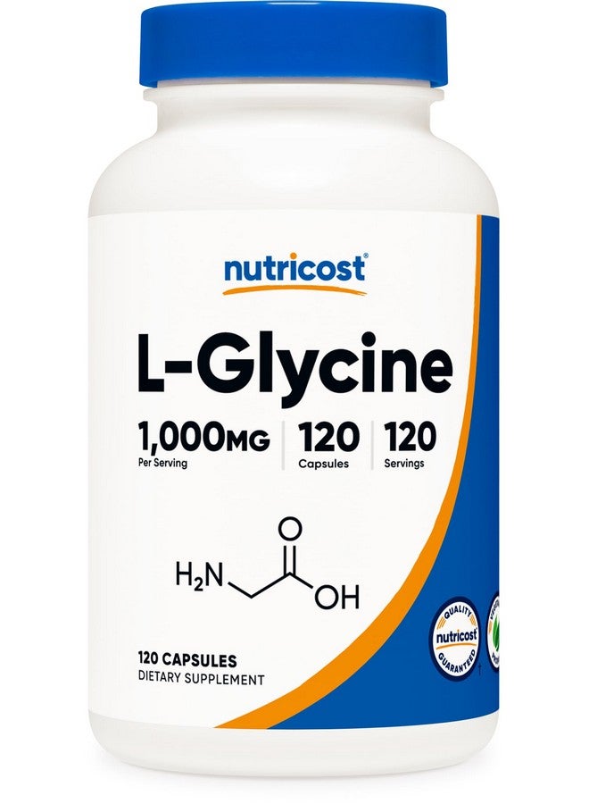 Nutricost L-Glycine 1000mg, 120 Capsules, Vegetarian, Non-GMO and Gluten Free - Image 1