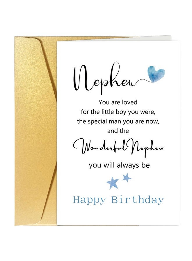 Spercy Nephew Birthday Card, Happy Birthday Card Gift For Nephew, 16Th 18Th 21St 30Th Birthday Card From Aunt Uncle, Wonderful Nephew Card - Image 1