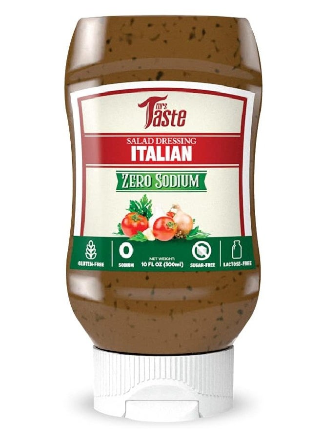 mrs Taste - Mrs Taste Sugar Free Zero Calories Zero Sodium  Onion & Garlic Salad Dressing Italian 300 ml - Image 1