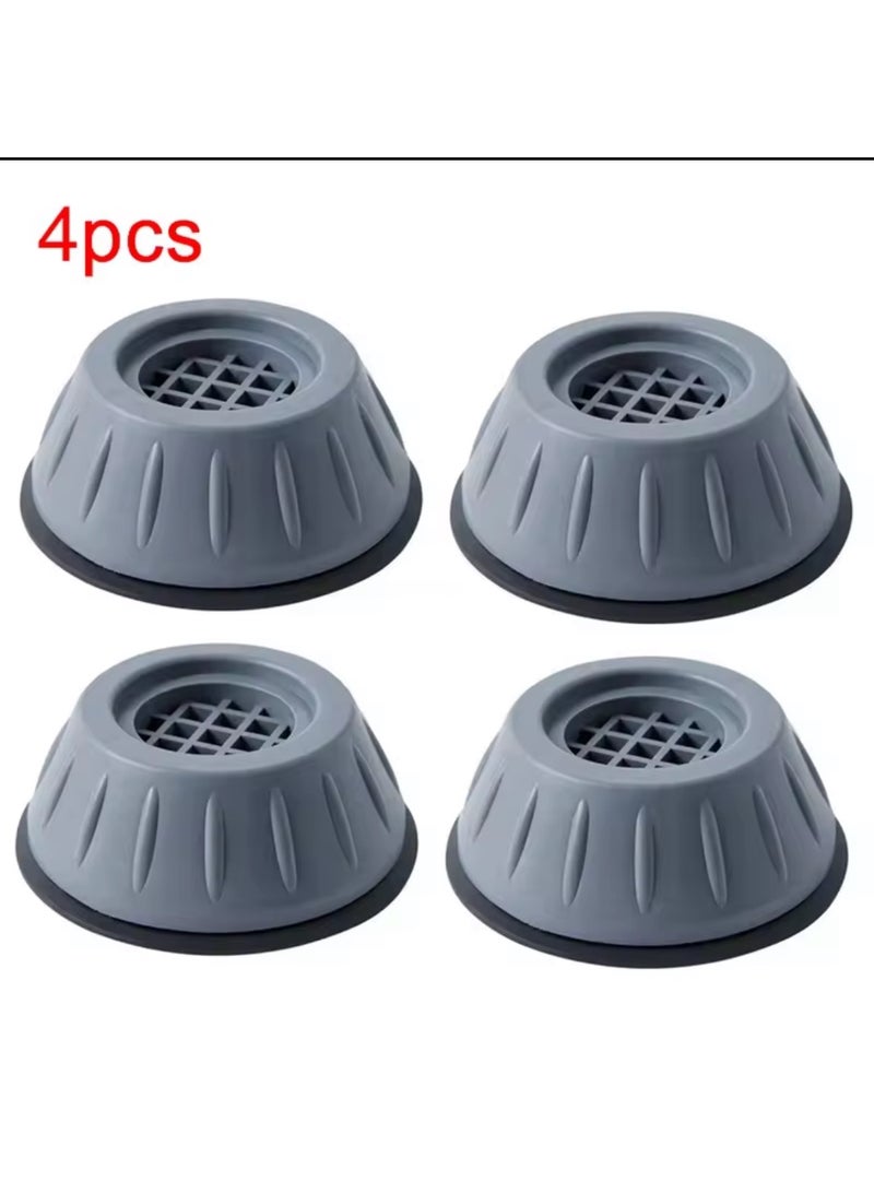 قواعد غسالة مضادة للاهتزاز مع قاعدة شفط بأرجل لرفع الأثاث والثلاجة (4 قطع) (قواعد غسالة دائرية) - Image 2