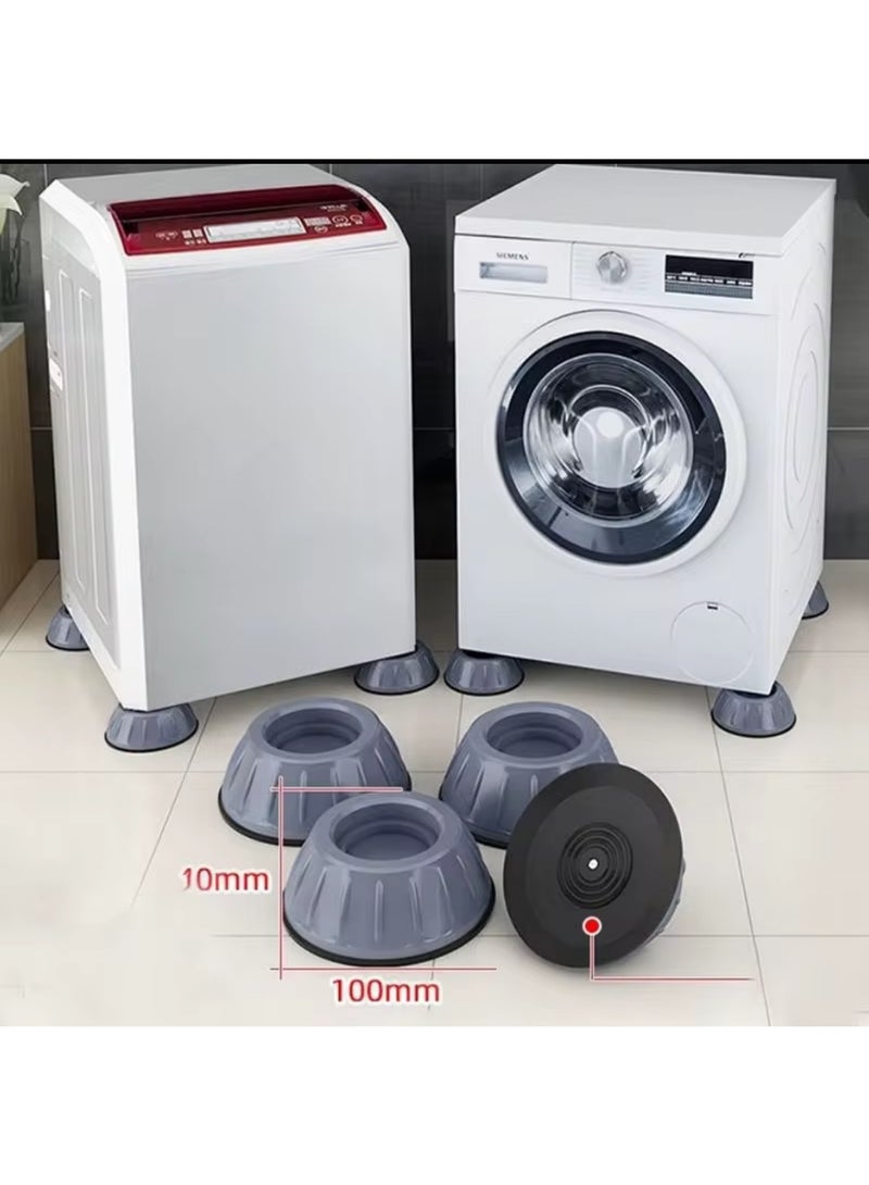 قواعد غسالة مضادة للاهتزاز مع قاعدة شفط بأرجل لرفع الأثاث والثلاجة (4 قطع) (قواعد غسالة دائرية) - Image 5