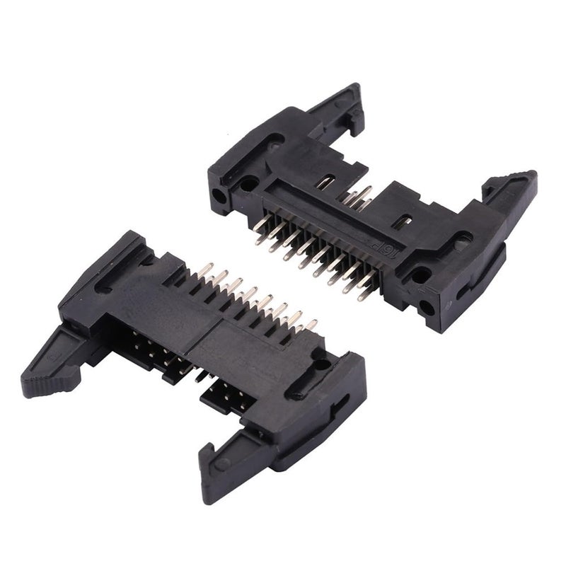 5PCS DC2 Pitch 2.54mm Straight Pin Curved Pin Buckle Flat Ribbon Cable Socket Connector 10/14/16/20/26/30/34/40/50/60/64Pin(Right Angle Type,14P) - Image 5