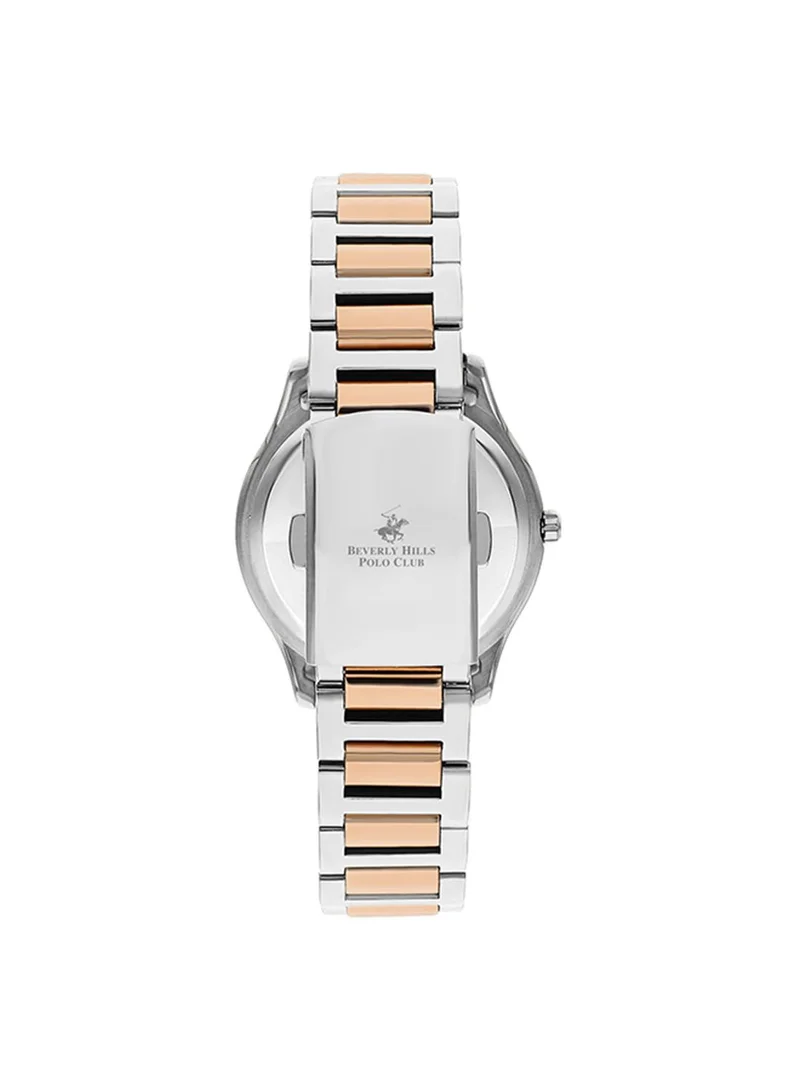 BEVERLY HILLS POLO CLUB Beverly Hills Polo Club Women's VX3J Movement Watch, Multi Function Display and Metal Strap - BP3350X.430, Rose Gold