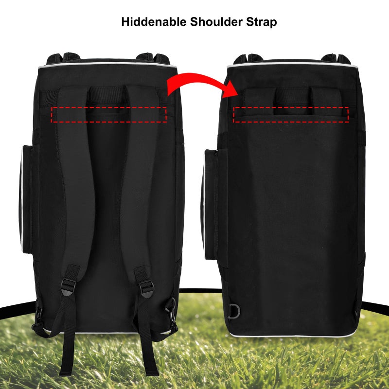 LARIPOP Baseball Softball Equipment Duffel Bag - 2 Bat Sleeves, Hidden Dual Straps & Handheld, Separate Shoe Compartment for Youth Adult - Image 4