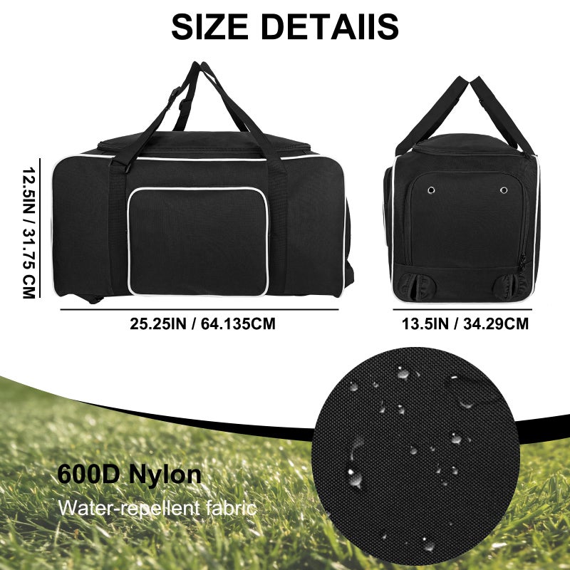 LARIPOP Baseball Softball Equipment Duffel Bag - 2 Bat Sleeves, Hidden Dual Straps & Handheld, Separate Shoe Compartment for Youth Adult - Image 2