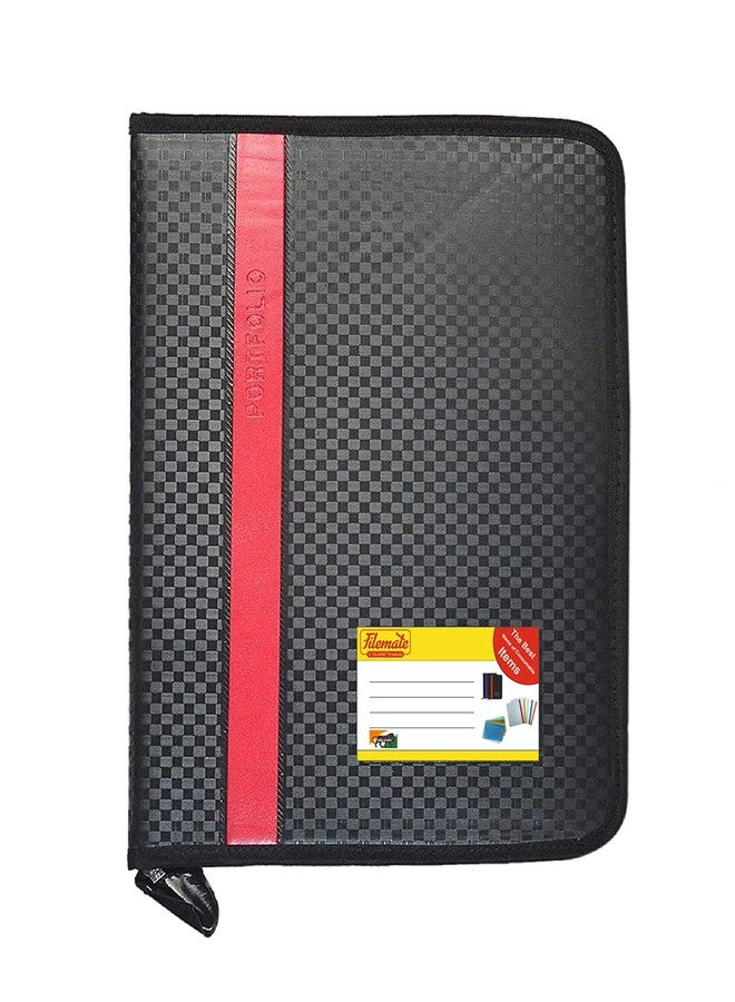 Filemate Portfolio File Folder No.406-B4 (20 Document Sleeves) / Executive Folder/Conference Folder/Portfolio Chain Bag/Document Bag (B4 or Degree Size: 16 X 11 inch) Black Color - Image 2