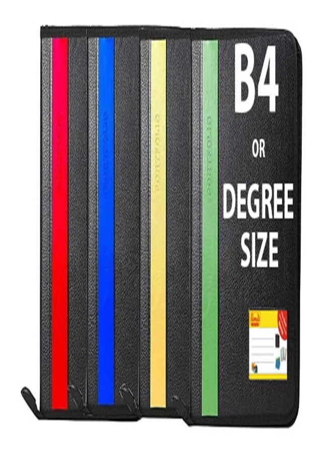 Filemate Portfolio File Folder No.406-B4 (20 Document Sleeves) / Executive Folder/Conference Folder/Portfolio Chain Bag/Document Bag (B4 or Degree Size: 16 X 11 inch) Black Color - Image 1
