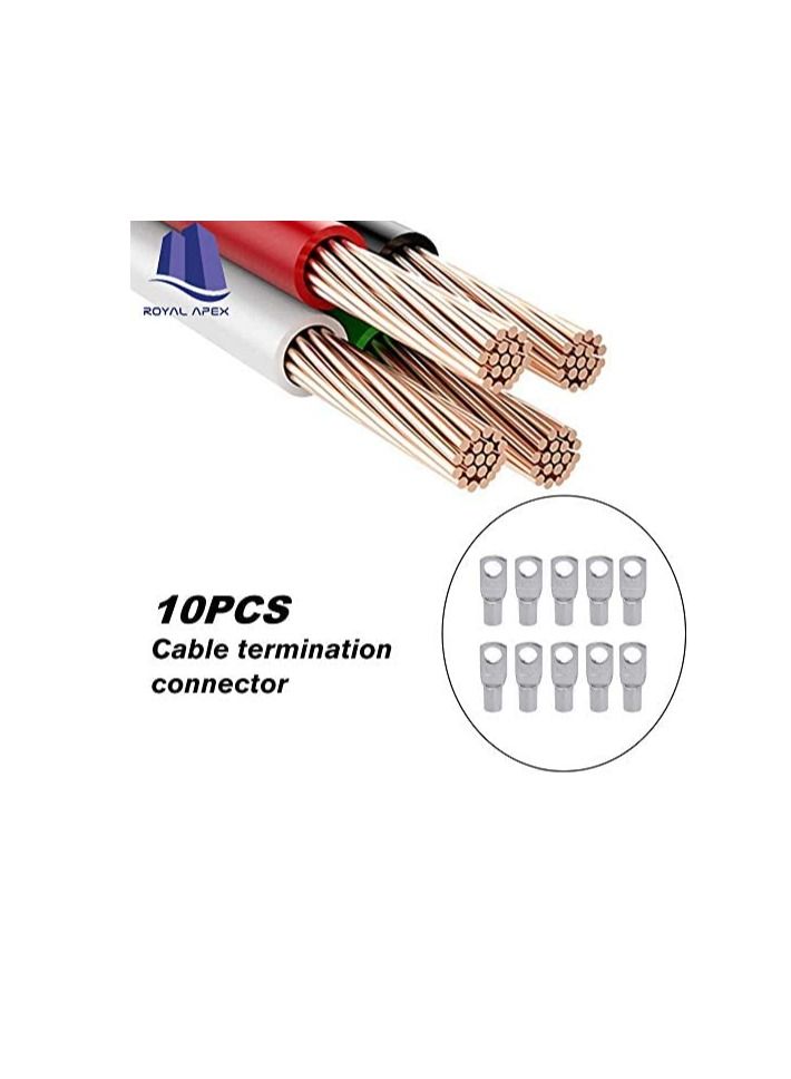 Copper Cable Lugs 10Pcs Set-Wire Terminals, Connector Cable lugs Ring Battery SC Terminals, for Marine, Solar, Automotive, Electric, Home Applications etc (Hole Size 14mm, Cable Size 150mm)  - Image 3