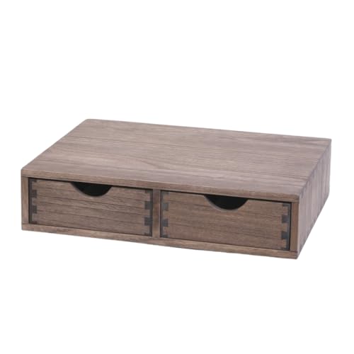 DDYURI Coffee Pods Storage Drawer Holder for Capsules - Multi Functional Desk Organizer Drawers For K cups Coffee Maker Brew - Kitchen Mini Wooden Box Chest Sideboard Counter Organization CF1D2C Dark - Image 1