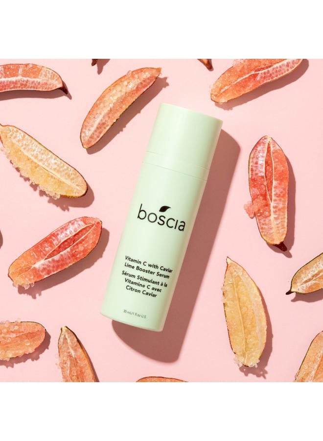 boscia boscia Vitamin C with Caviar Lime Booster Serum - Vegan, Cruelty-Free, Natural & Clean Skin Care - Vitamin C Serum with AHA-Rich Caviar Limes - For All Skin Types - 1 fl oz - Image 3