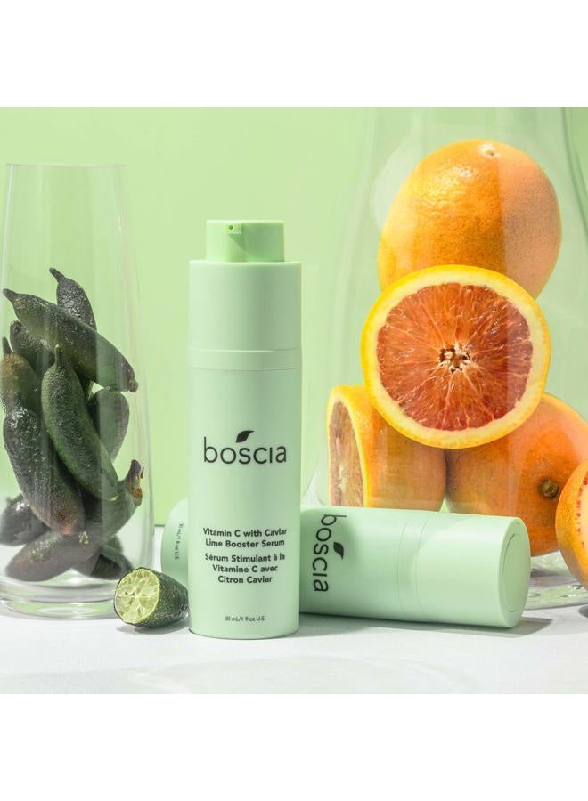 boscia boscia Vitamin C with Caviar Lime Booster Serum - Vegan, Cruelty-Free, Natural & Clean Skin Care - Vitamin C Serum with AHA-Rich Caviar Limes - For All Skin Types - 1 fl oz - Image 4