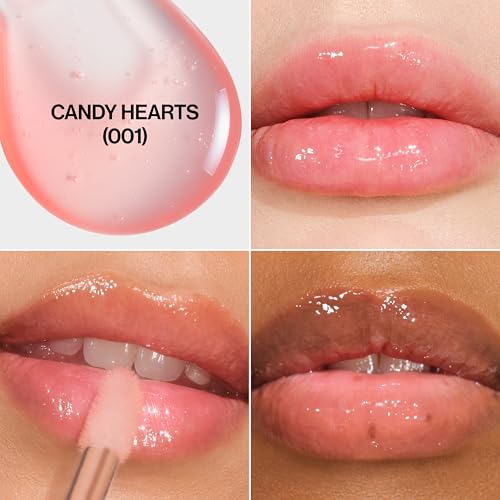 REVLON Super Lustrous Glimmer Lip Oil Moisturizing Tinted Shiny Finish Made with PlantBased Squalane 001 Candy Hearts 013 fl oz - Image 3