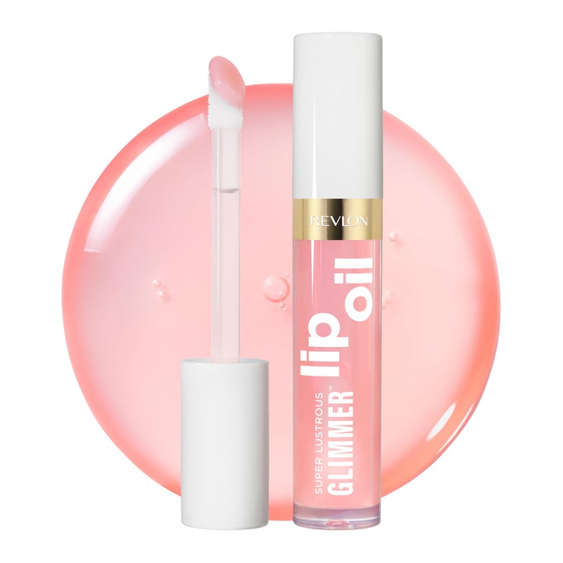 REVLON Super Lustrous Glimmer Lip Oil Moisturizing Tinted Shiny Finish Made with PlantBased Squalane 001 Candy Hearts 013 fl oz - Image 2