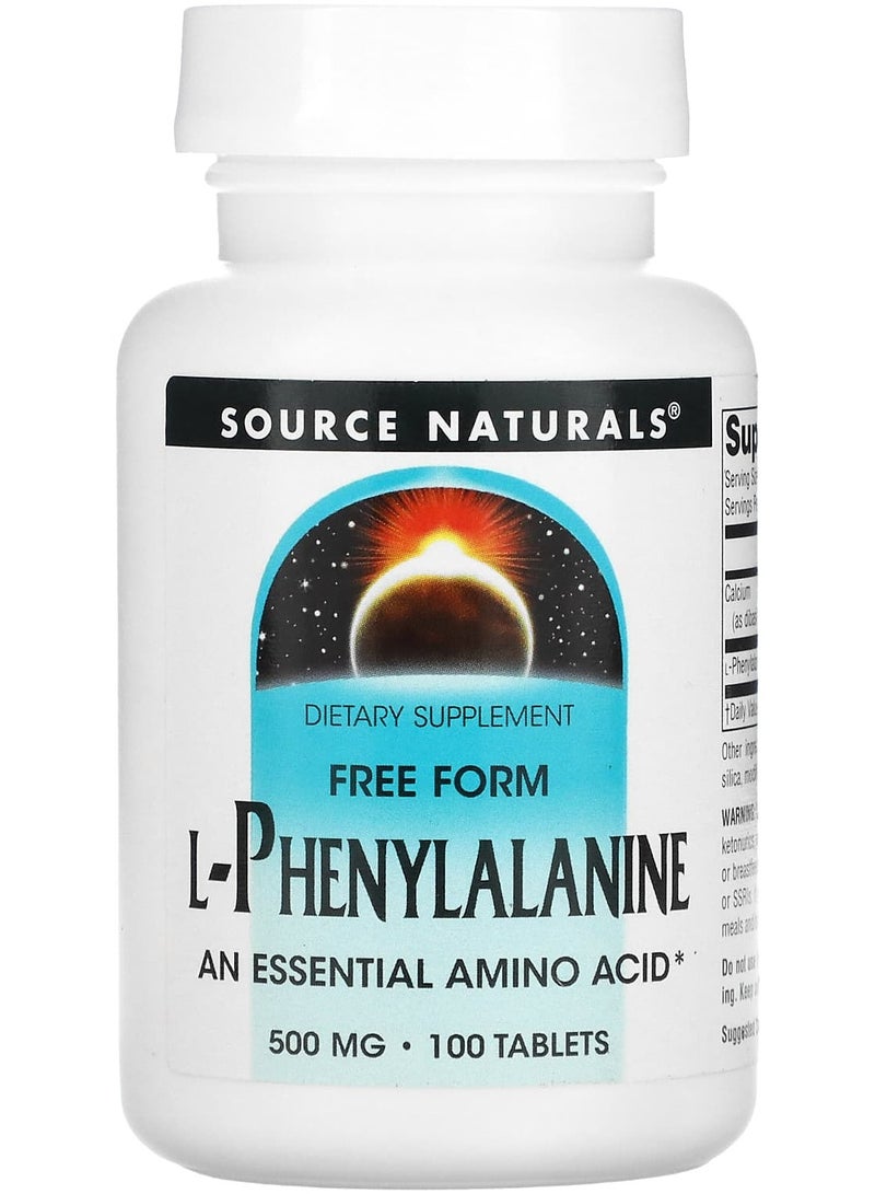 L-Phenylalanine, 500 mg, 100 Tablets (250 mg per Tablet)